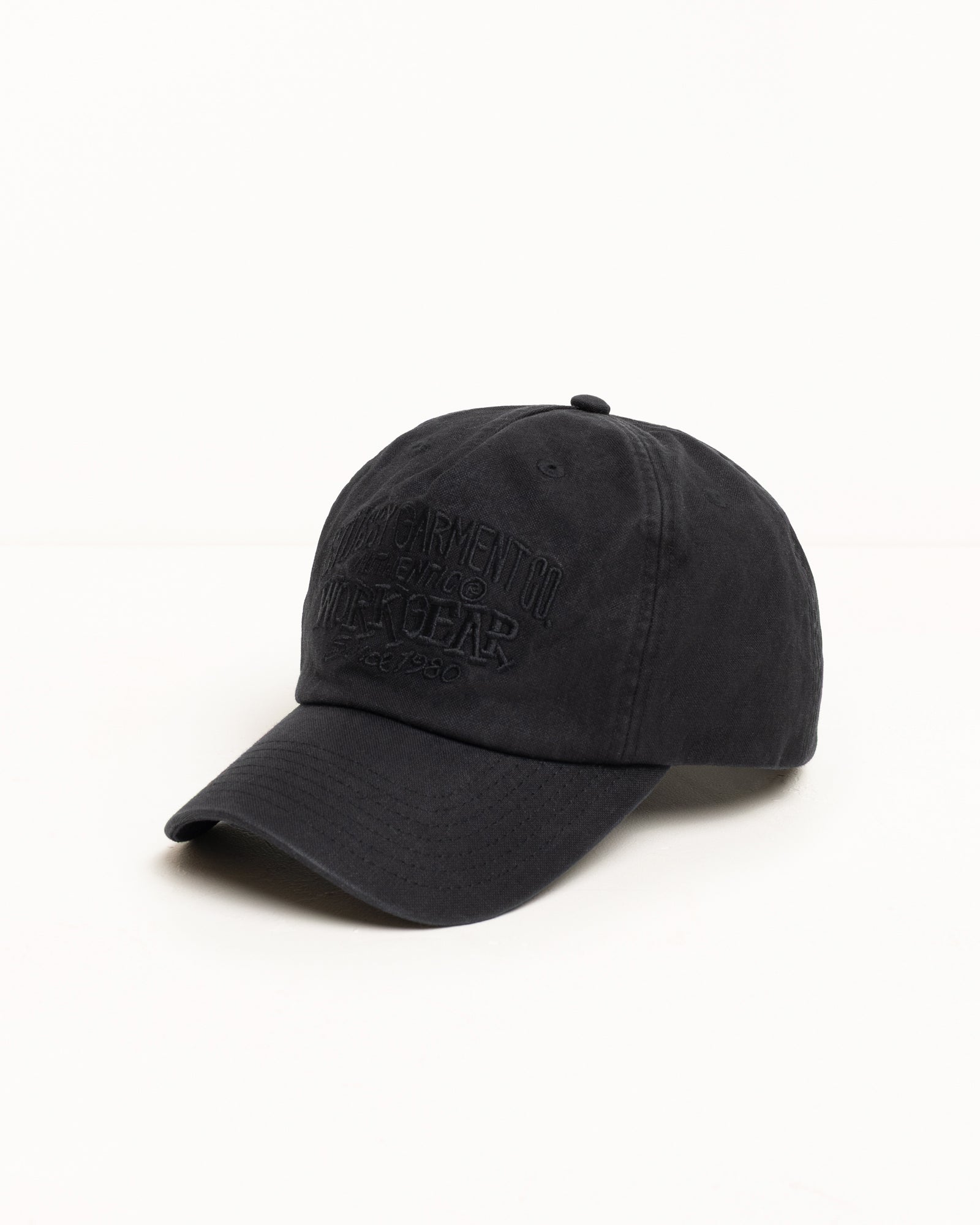 Mid-Depth Workgear Waxed Snapback – Black | Headwear | Stüssy