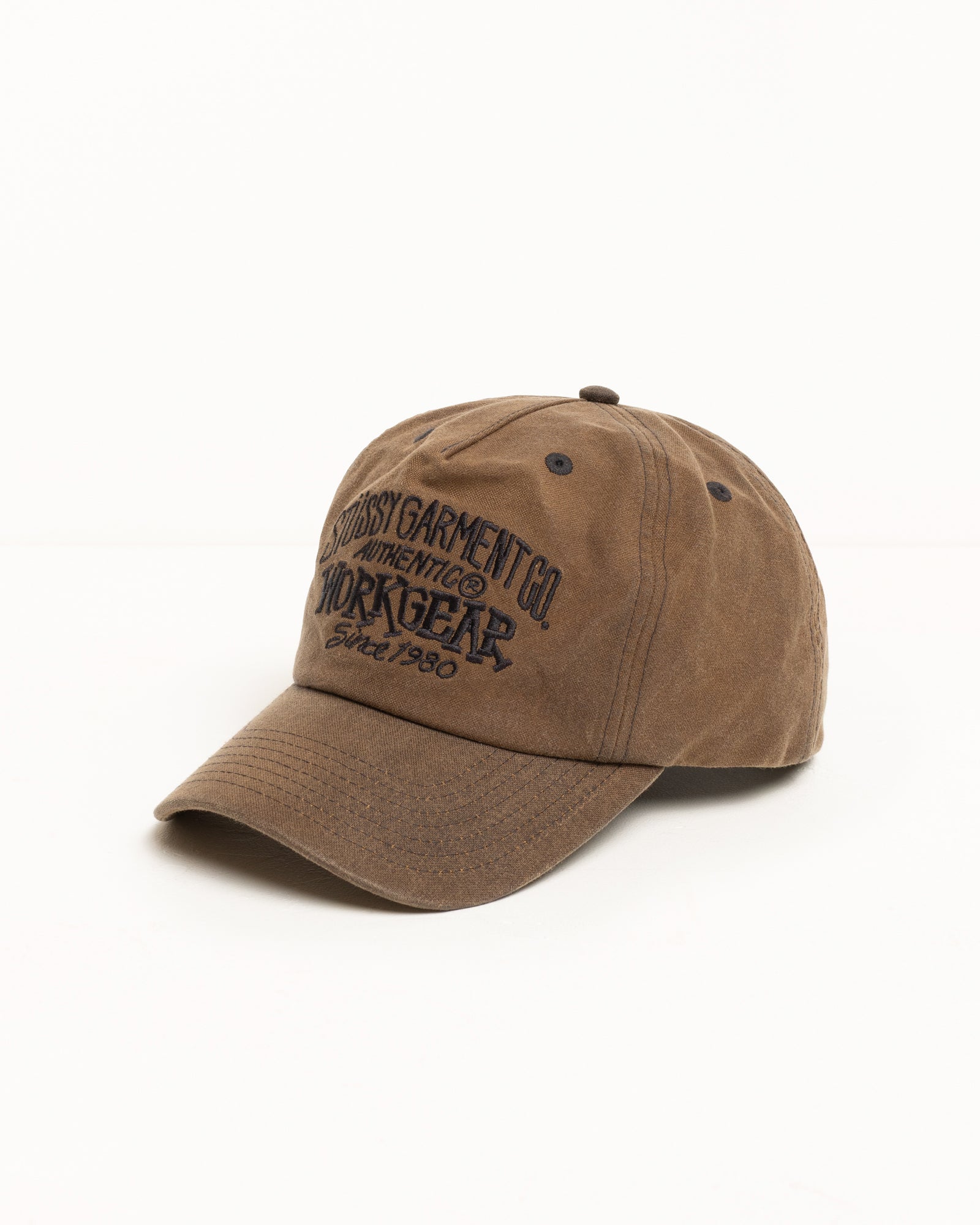 帽子 Stussy Mid-Depth Workgear Waxed Snapback Mid-Depth Workgear Waxed Snapback – Brown | Headwear | Stüssy