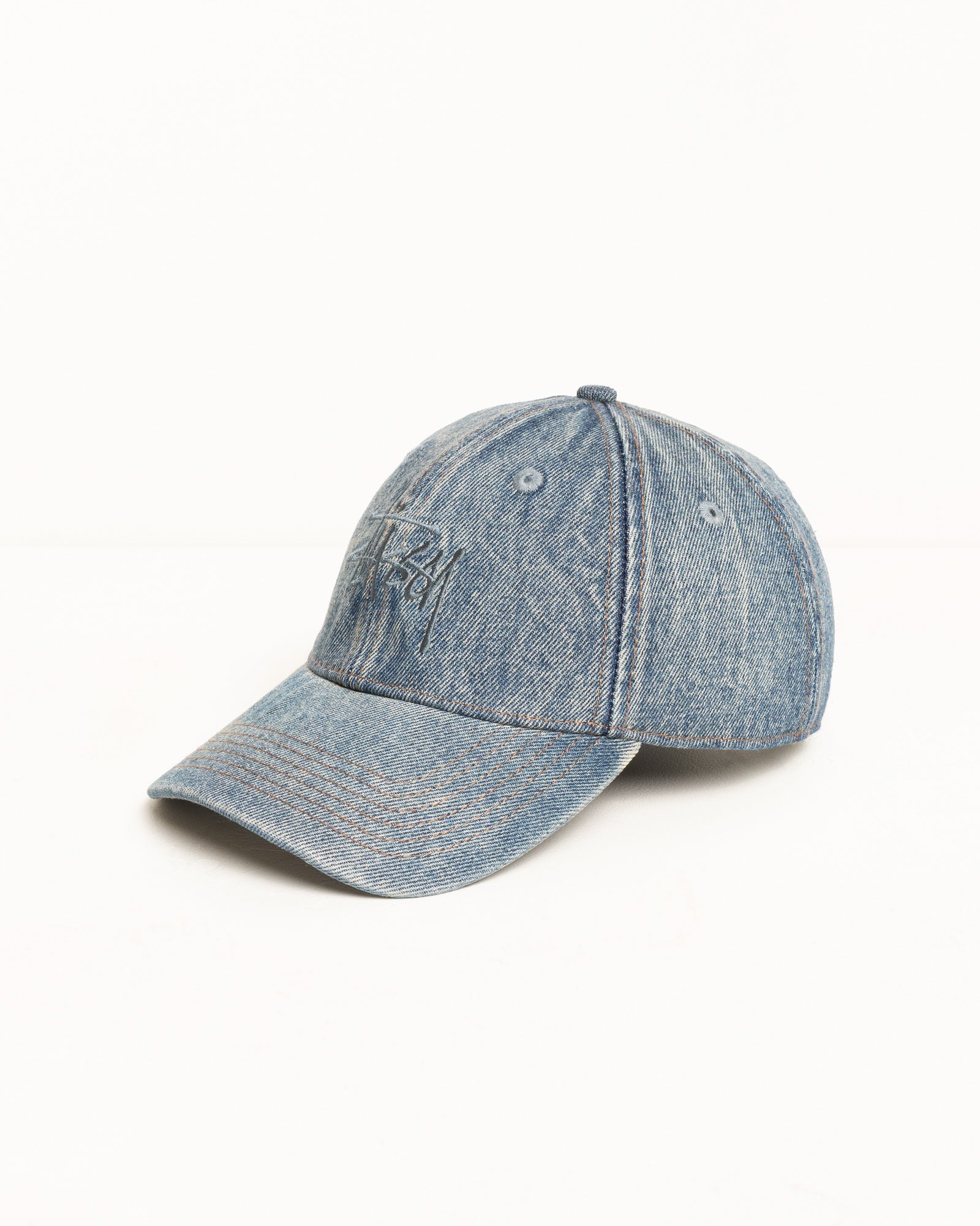 Low Profile Denim Strapback – Indigo Stone Wash | Headwear | Stüssy