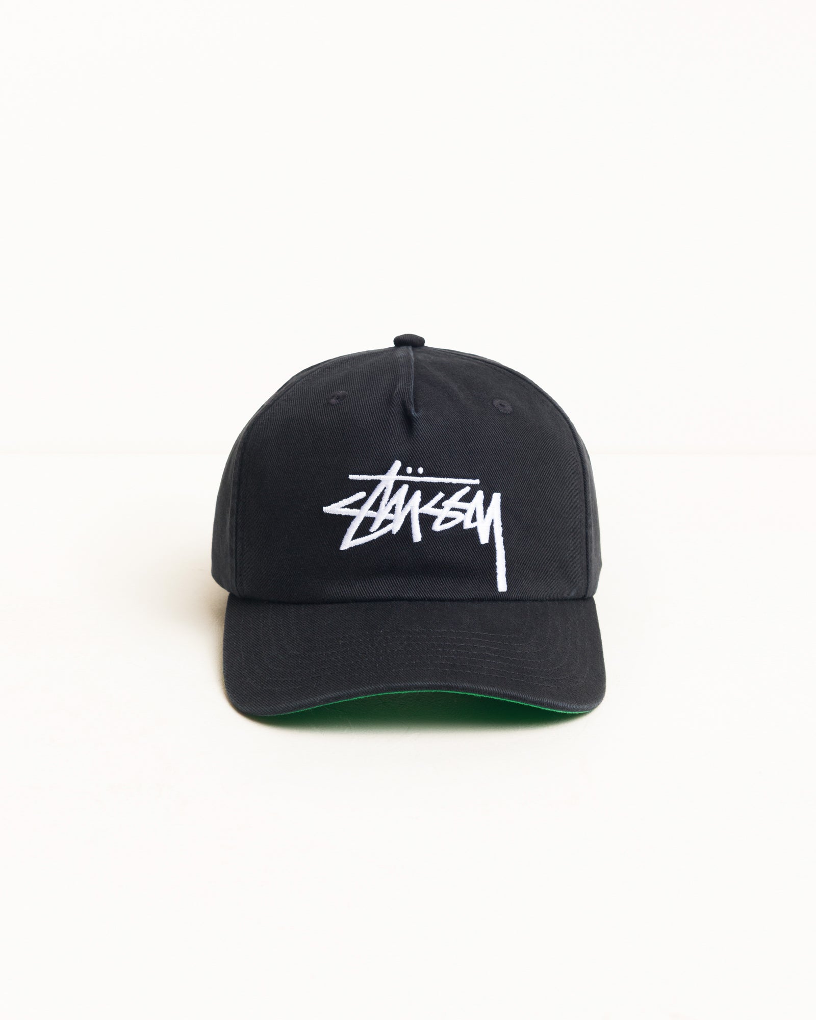 Big Stock Snapback Cap in Black