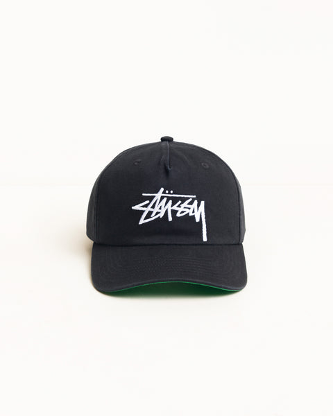 Big Stock Snapback Cap in Black