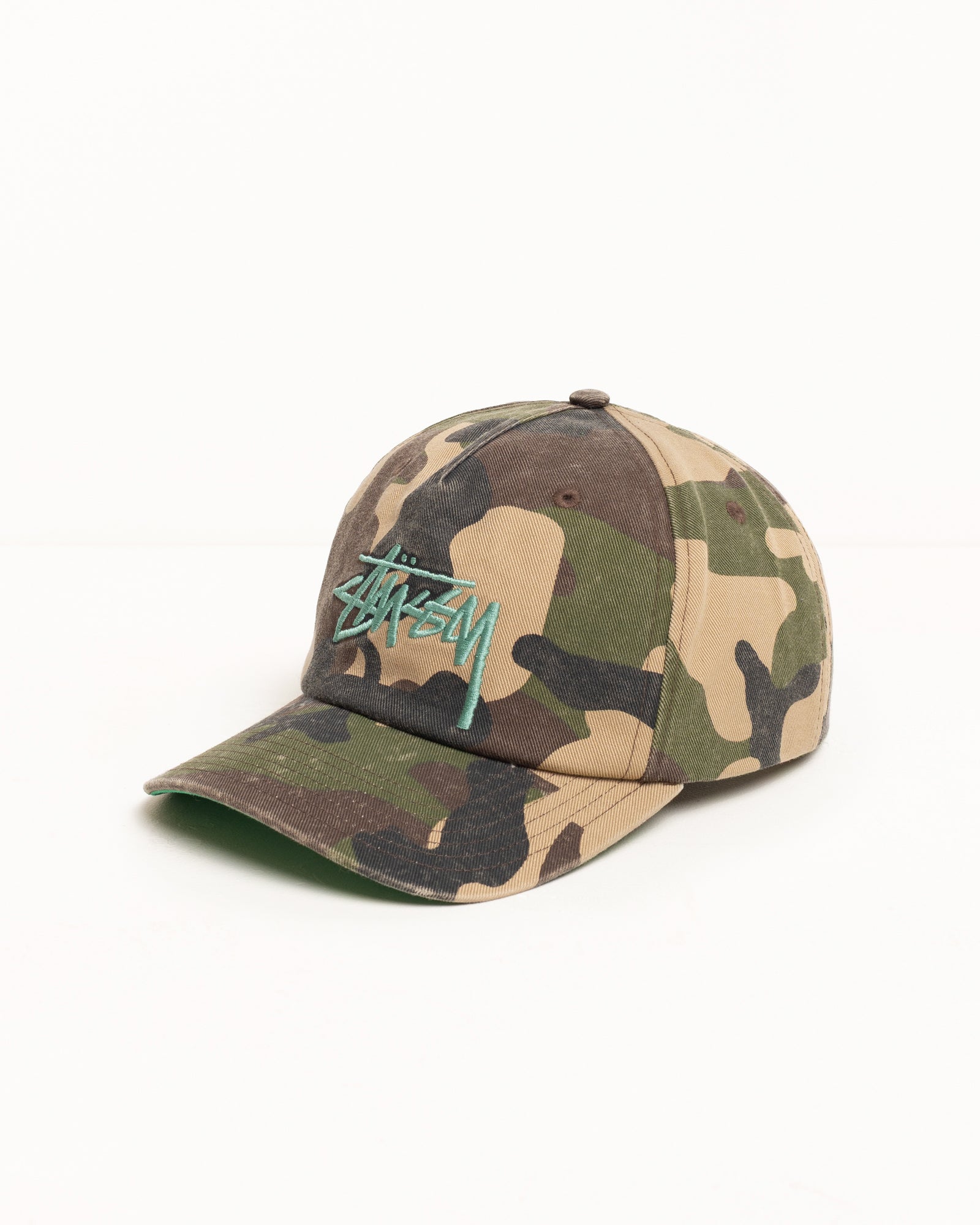 【人気カモ】stussyバケットハット帽子キャップ迷彩ユニセックスヒップホップ緑 Mid-Depth Big Stock Snapback – Woodland Camo | Headwear | Stüssy