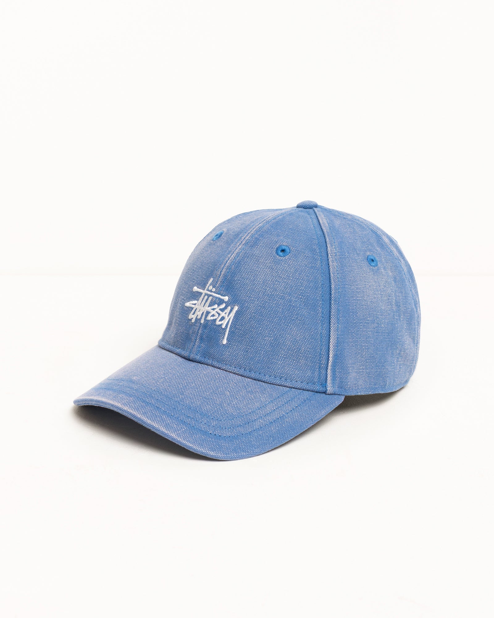 Basic Stüssy Cap Washed Canvas – Blue | Headwear | Stüssy