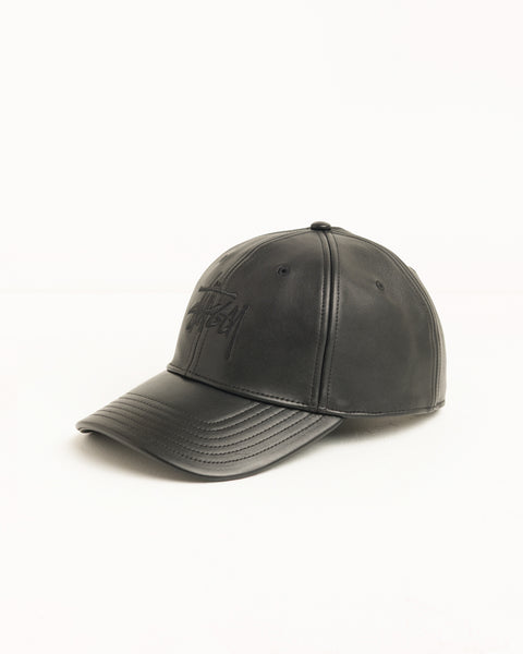 Lp Leather Strapback Cap Unisex In Black