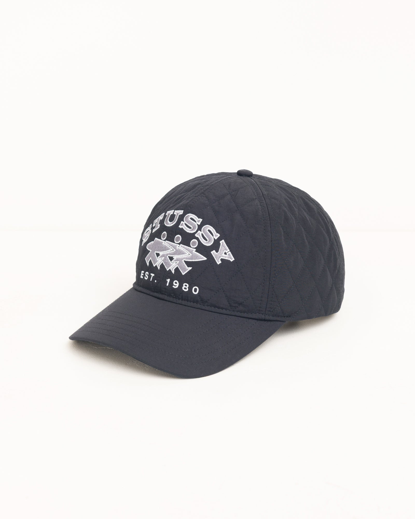 Quilted Surfwalk Snapback Cap - Black | Headwear | Stüssy