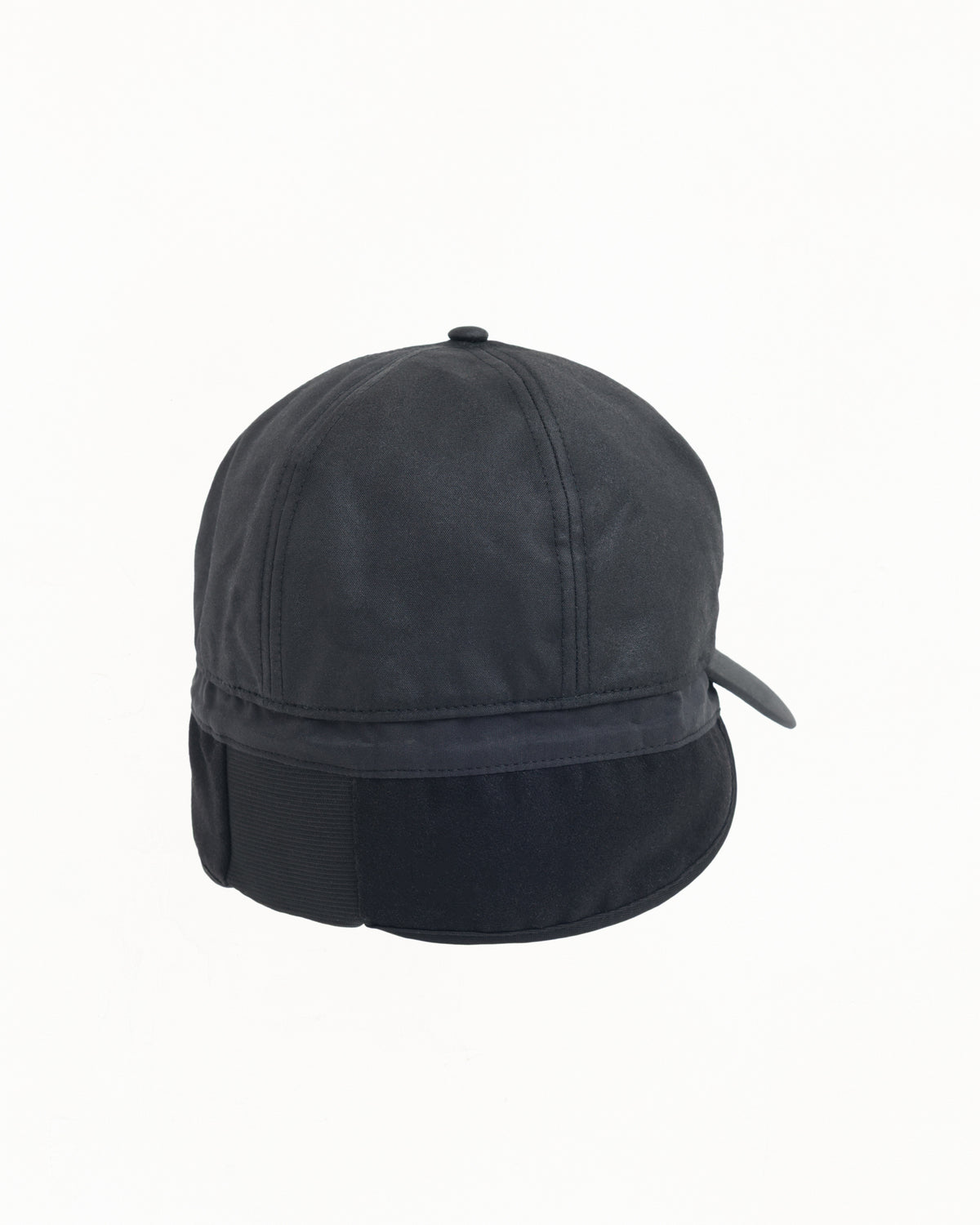 Md Waxed Earflap Unisex In Black