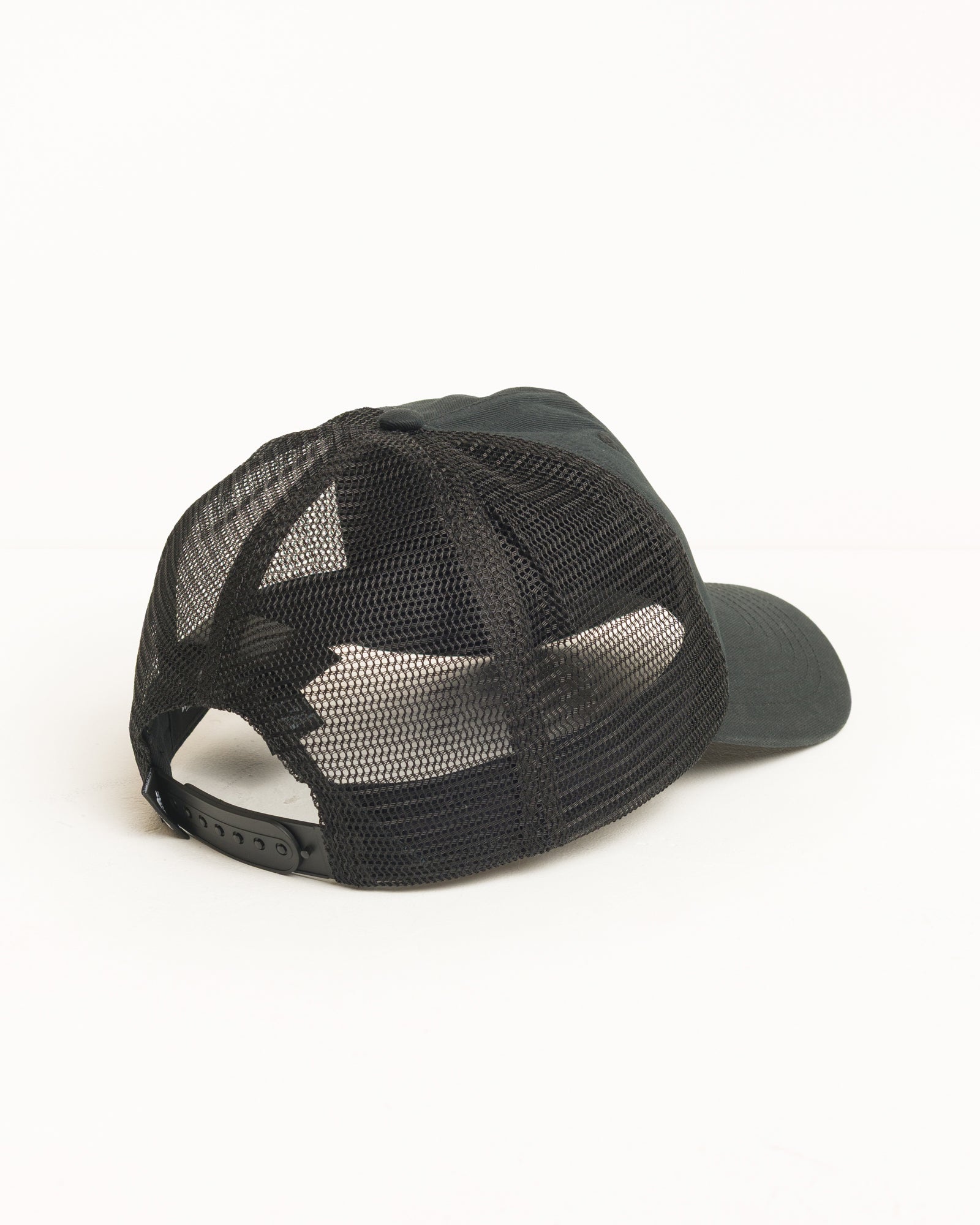 Cursive Stitch Trucker - Black | Headwear | Stüssy