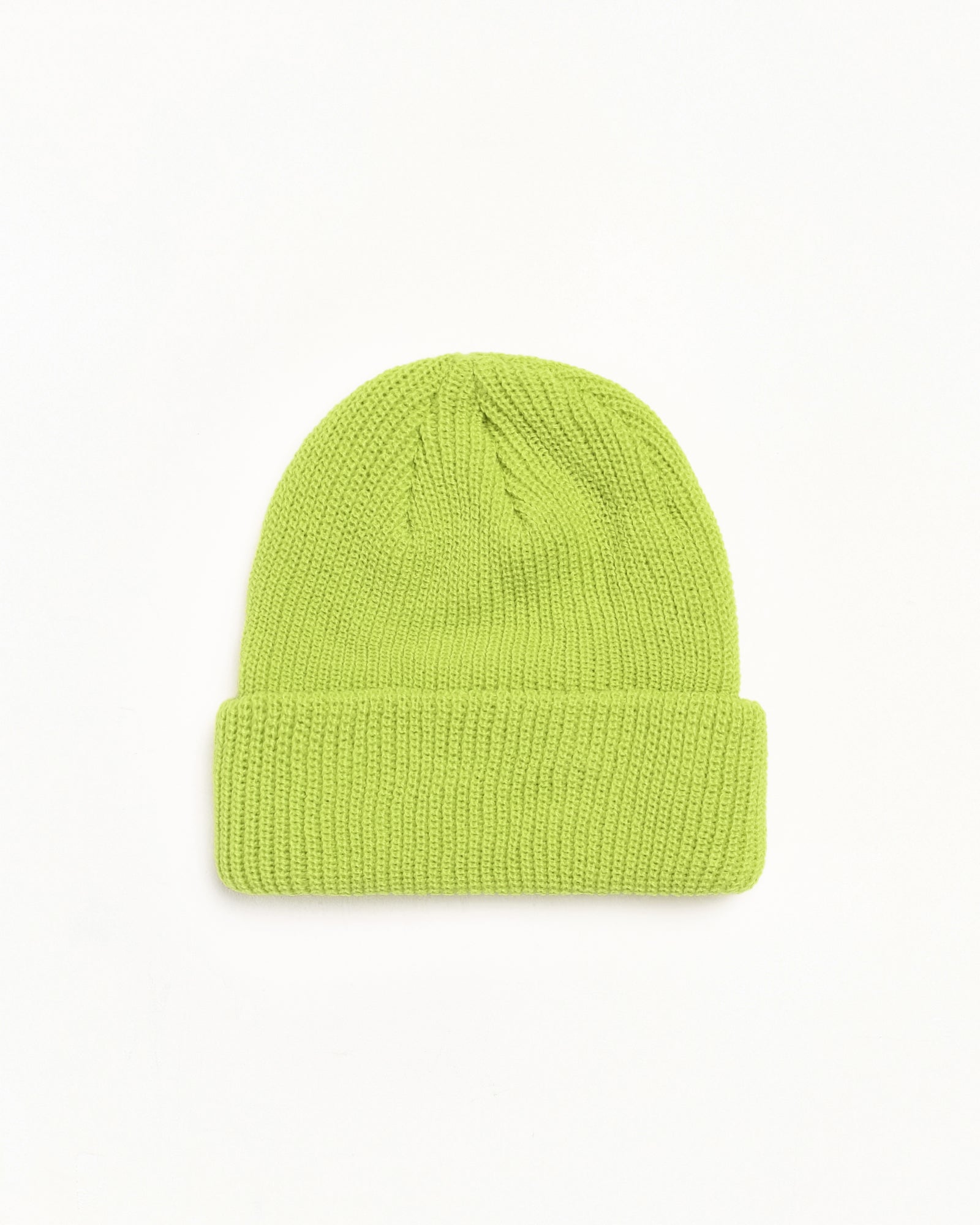 Basic Cuff Beanie Accessories In Green Apple