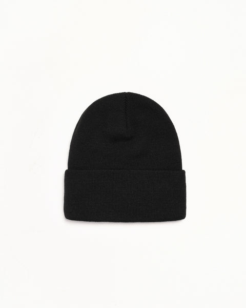 Stüssy Stock Cuff Beanie headwear in the color Black