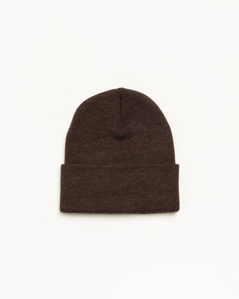 Stock Cuff Beanie unisex in heather brown by Stüssy