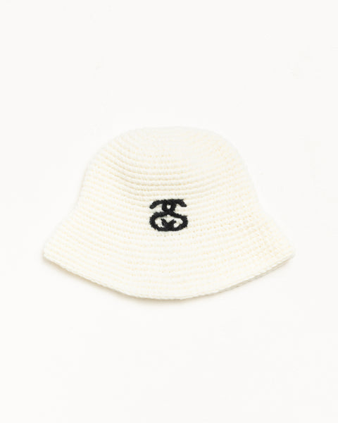 Ss Link Knit Bucket Hat Accessories - In Bone