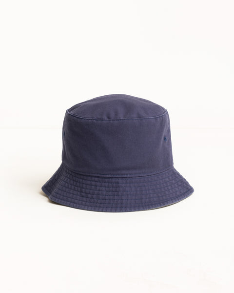 Stüssy Reversible Stock Bucket Hat in Navy/Stone