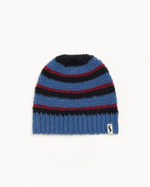 Stripe Knit Skullcap Accessories In Blue