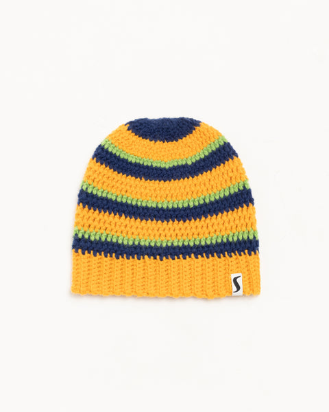 Stripe Knit Skullcap Accessories In Gold