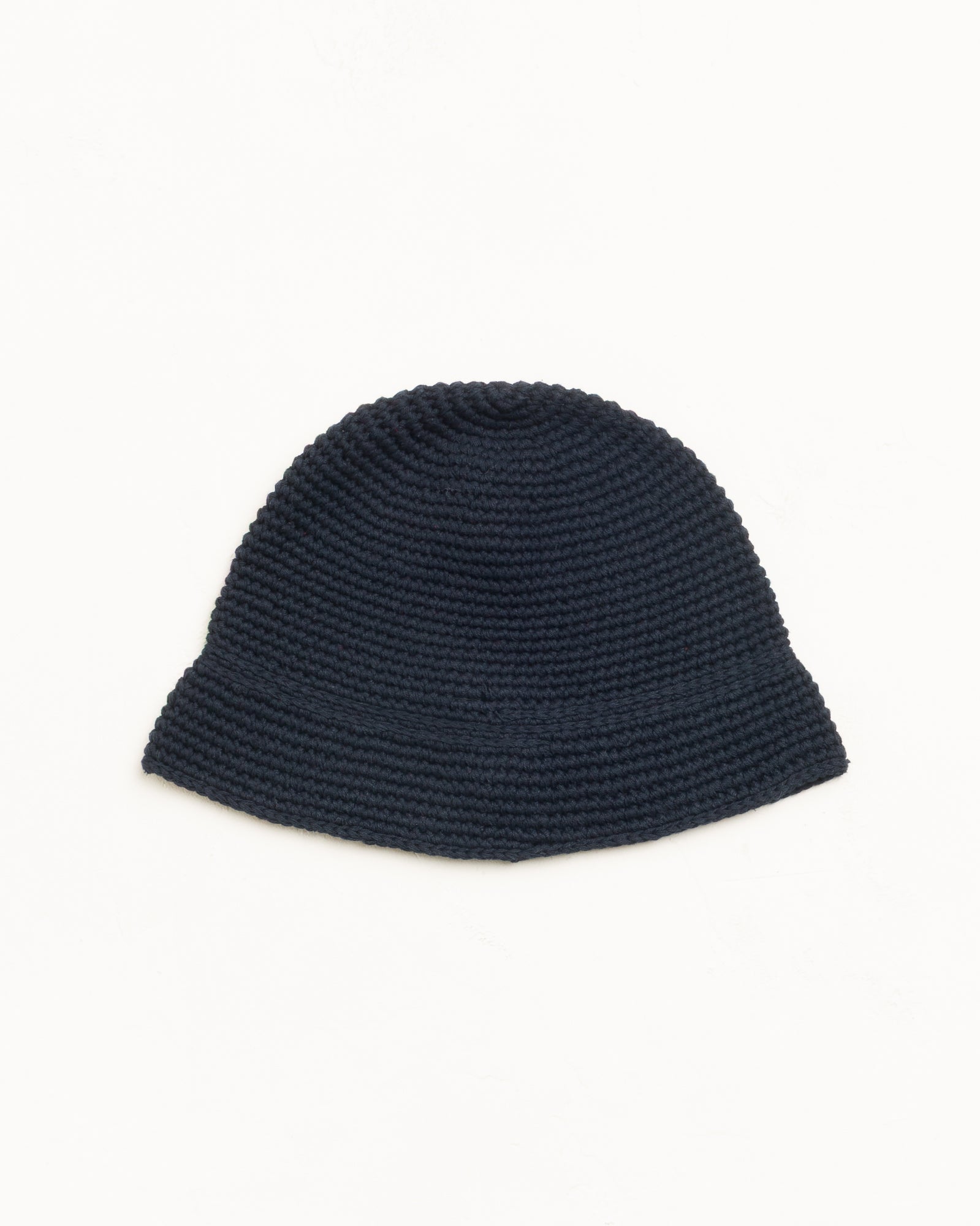 Basic Linen Knit Bucket Unisex In Black