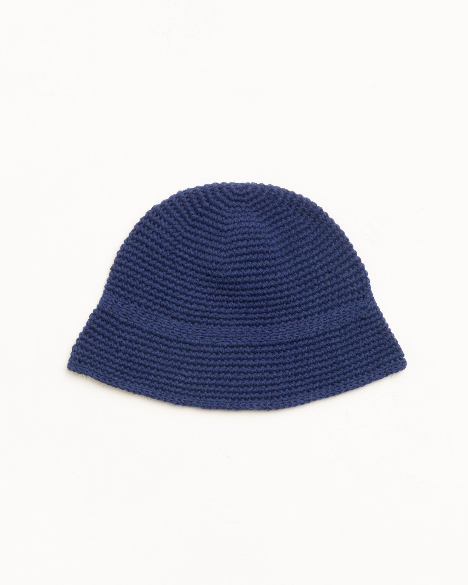 Basic Linen Knit Bucket Unisex In Navy