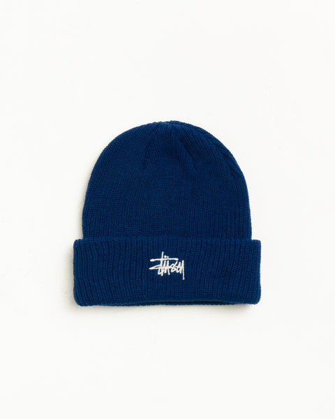 Basic Stüssy Cuff Beanie in Blueberry