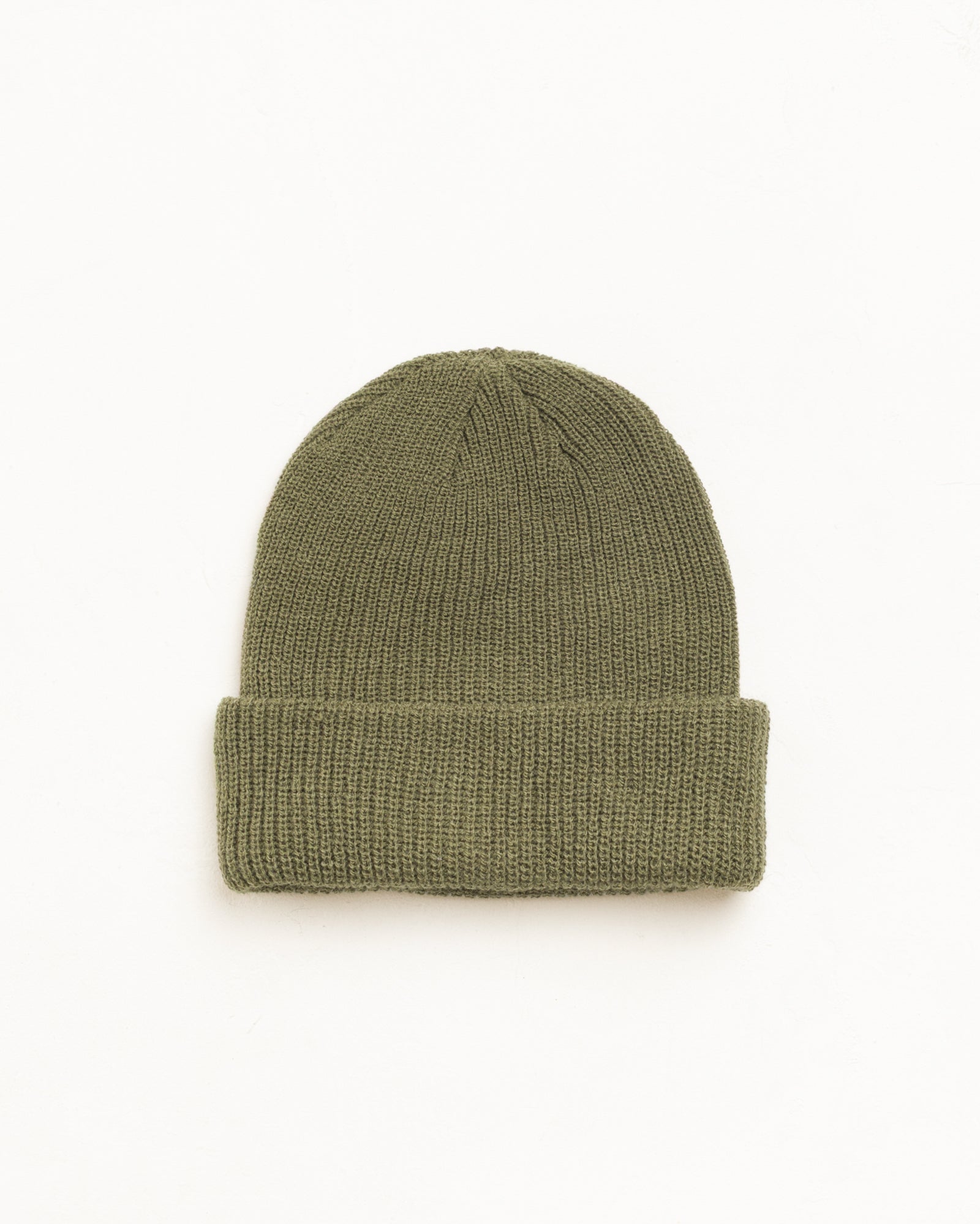 Basic Stüssy Cuff Beanie - Dark Olive | Headwear | Stüssy