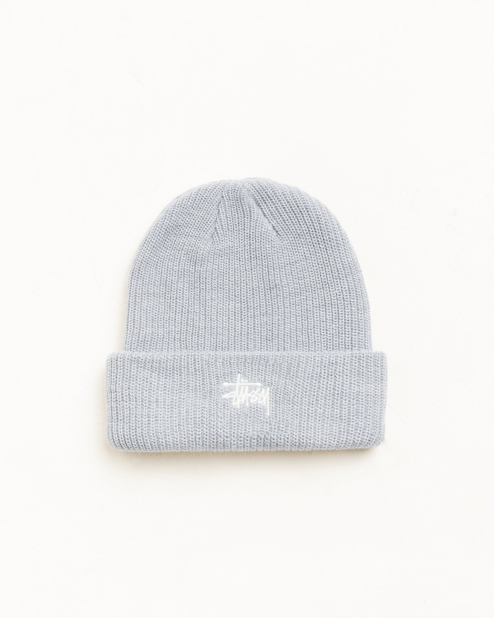 Basic Stüssy Cuff Beanie Headwear in Heather Grey