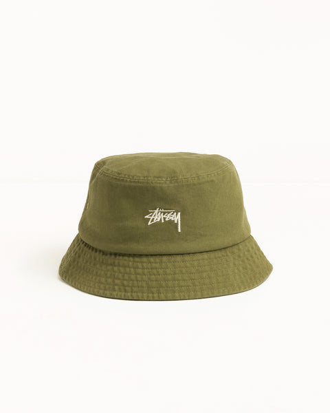 Stock Bucket Hat Headwear in the color Olive