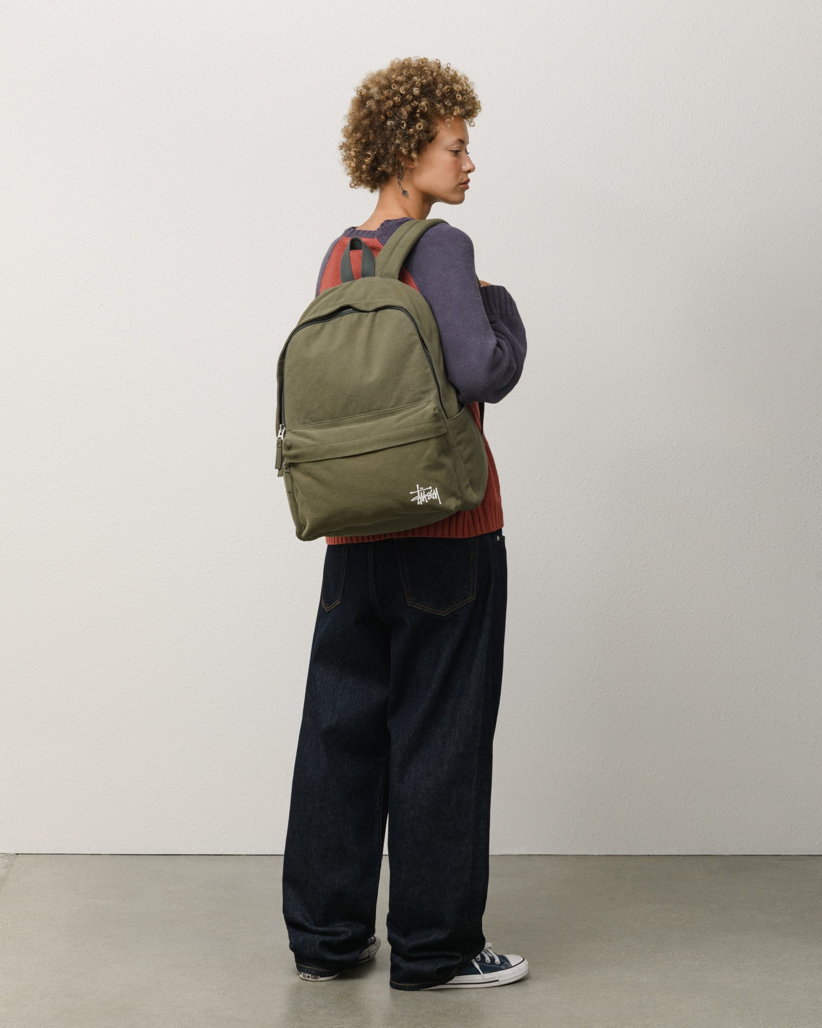 Canvas Backpack – Green | Accessories | Stüssy