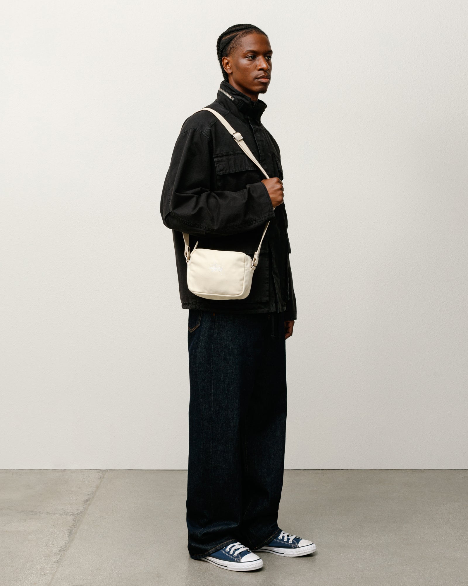 Canvas Side Pouch Accessories In Natural