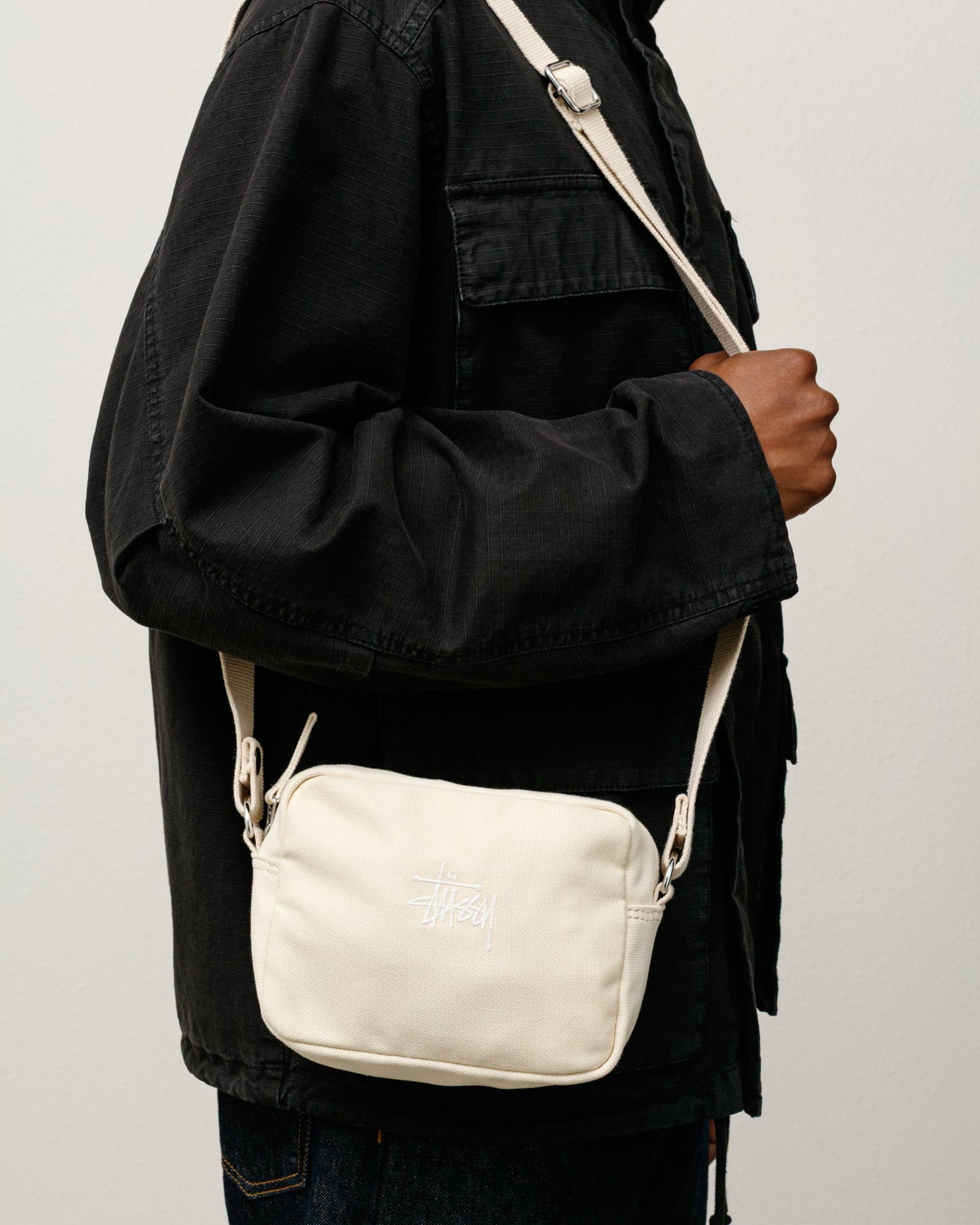 バッグ stussy canvas side pouch cowhide Canvas Pouch – Natural | Accessories | Stüssy