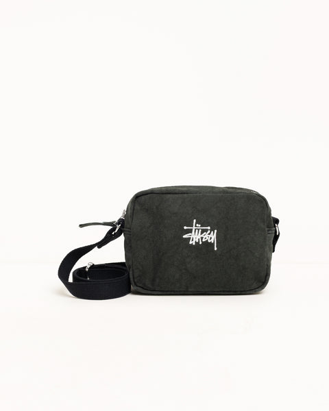 Canvas Side Pouch Accessories In Washed Black