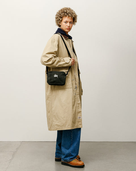 Canvas Side Pouch Accessories In Washed Black