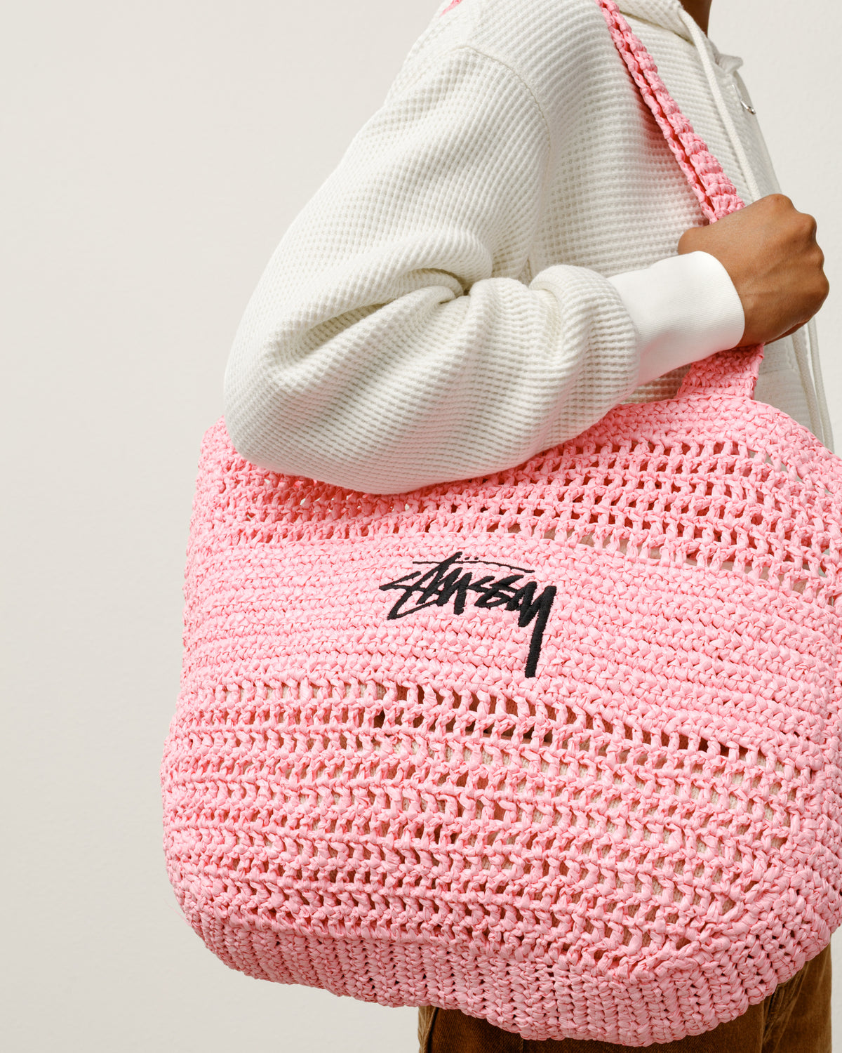 Woven Tote Bag – Light Pink | Accessories | Stüssy