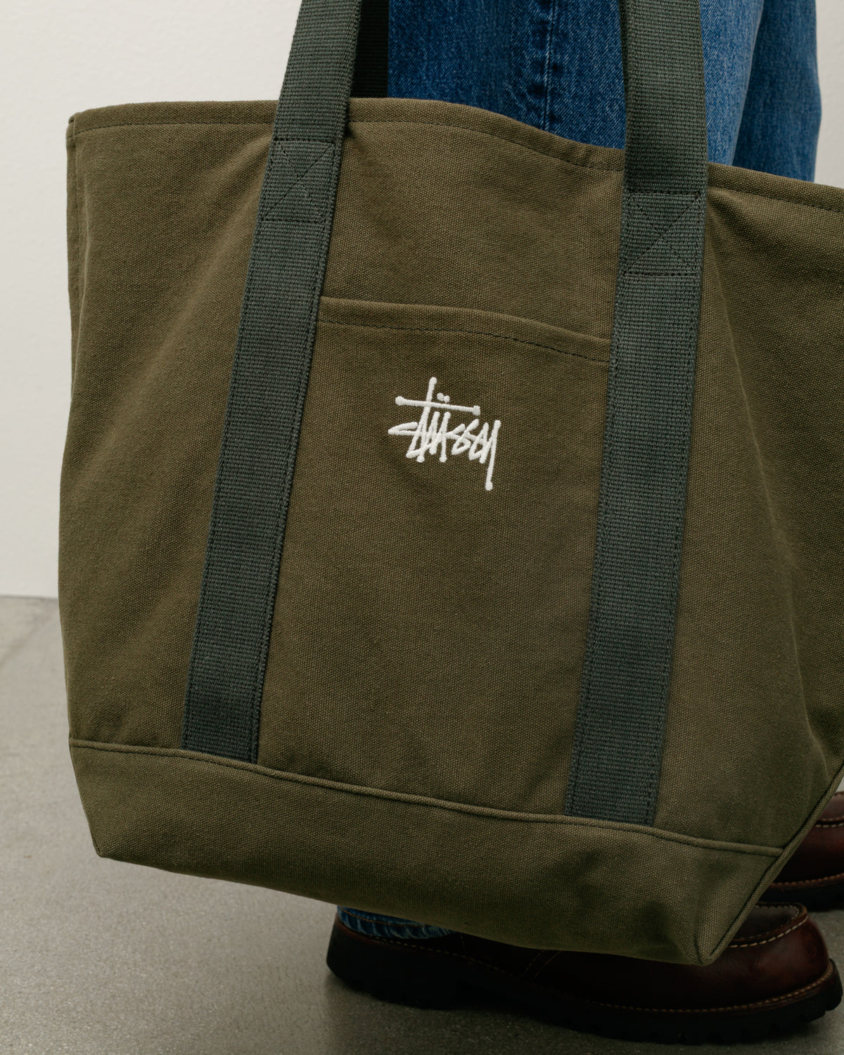 Canvas Market Tote - Green | Accessories | Stüssy