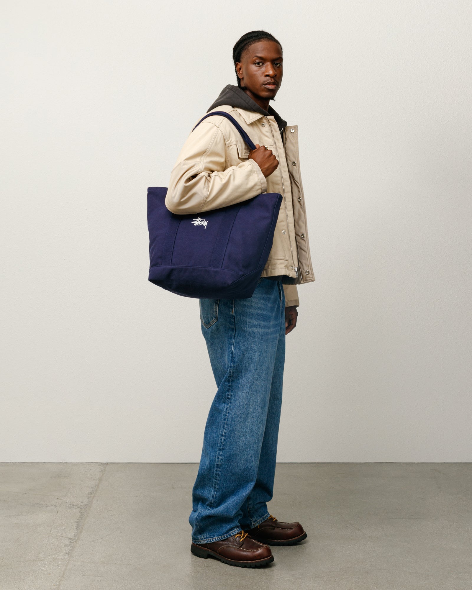 Canvas Market Tote – Navy | Accessories | Stüssy