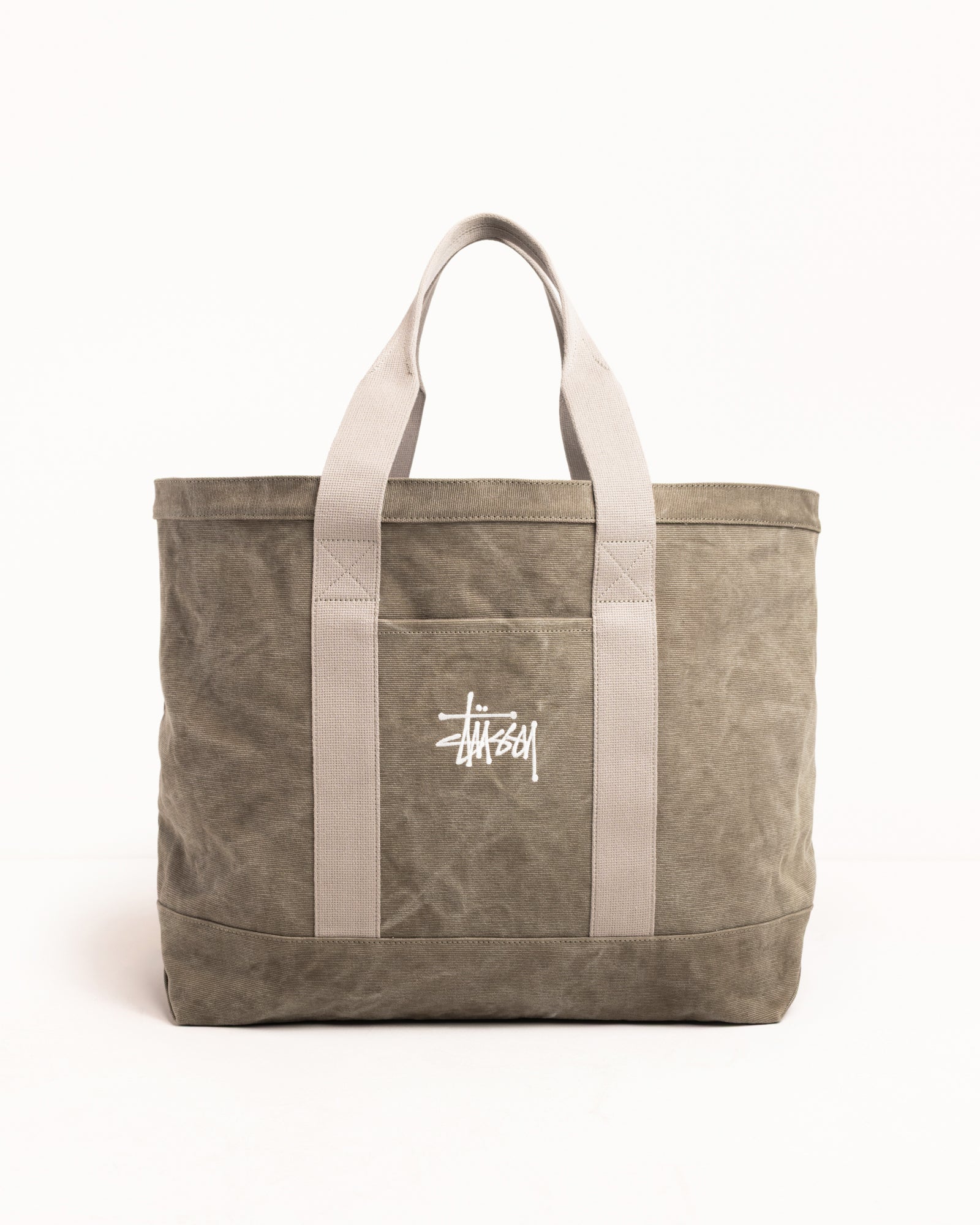 Waxed Canvas Extra Large Tote – Stone | Accessories | Stüssy