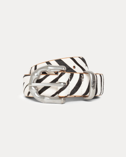 Bamboo Buckle Belt Accessories In Hairy Zebra Pattern