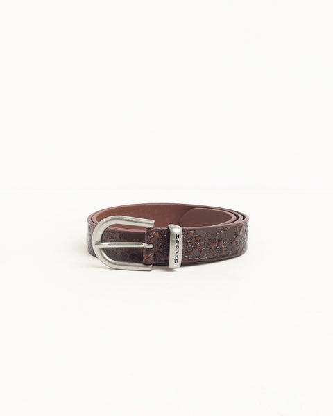 Leather Hawaiian Belt Unisex In Brown