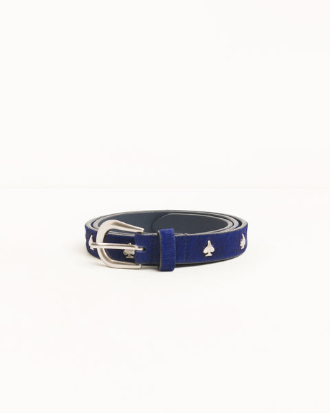 Spade Emblem Belt Unisex In Hairy Navy