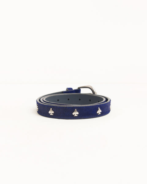 Spade Emblem Belt Unisex In Hairy Navy