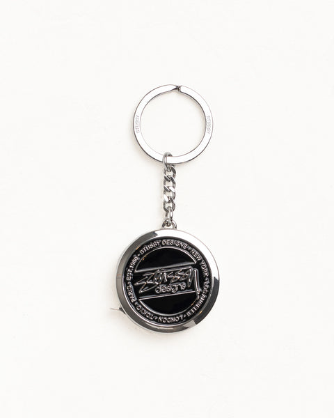 Measuring Tape Keychain Accessories in the color Black