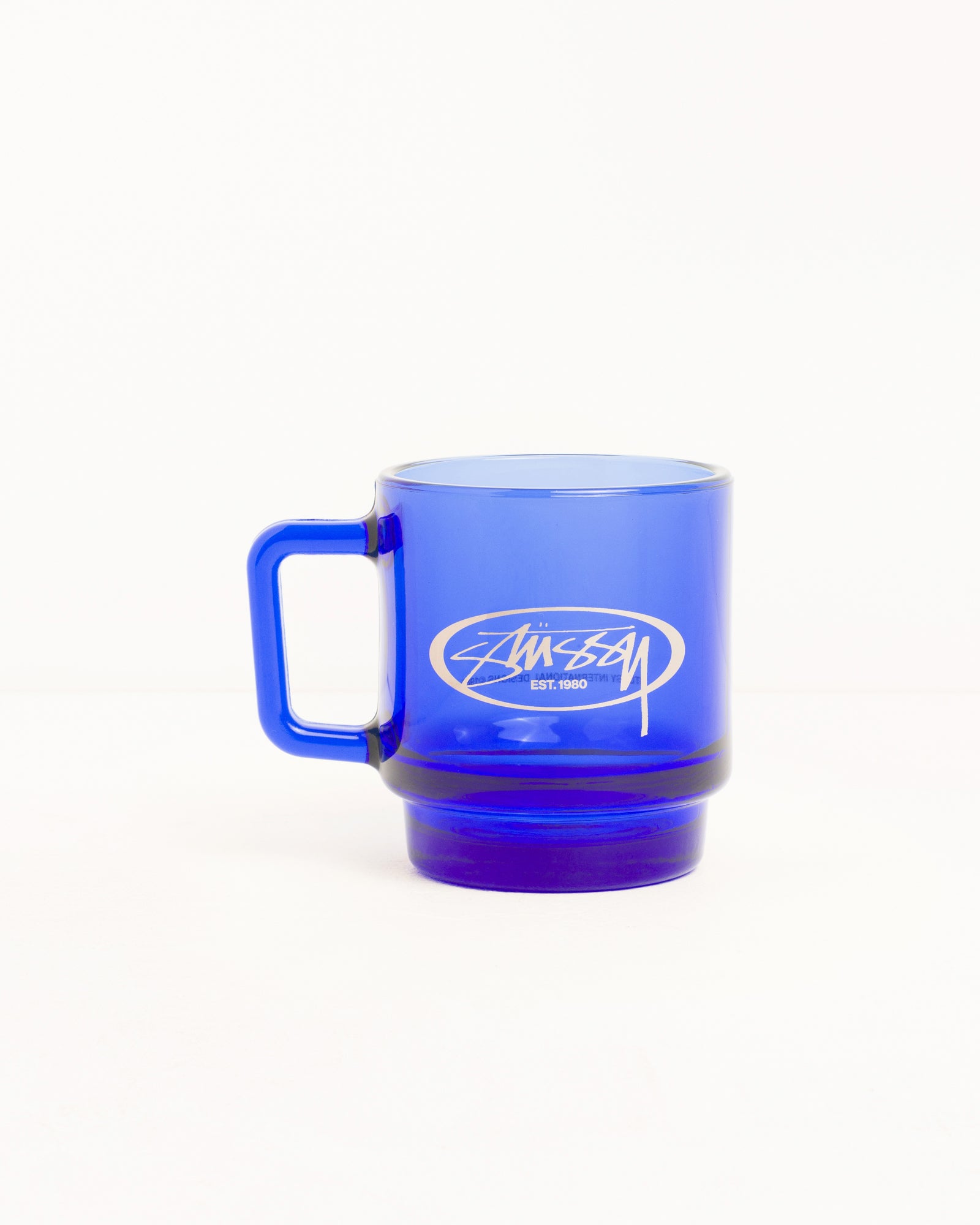 Oval Logo Glass Mug Unisex In Royal | hero:main:collection:new-arrivals,shirts,tops-shirts,all,tees,outerwear,denim,knits,accessories,sunglasses,hoodies,sweats,mens-hoodies-sweatshirts,shorts,pants,bottoms,crew-sweats,zip-ups,swim,sweatpants,graphics,lazy-tees,swim,basic-9twenty,button-ups,shorts,cargos,denim-jeans,bottoms,bags,belts,wearables,gear,footwear,button-ups,basic-tops,jerseys,big-ol,classics,slim,jackets,all, | product-card-slider
