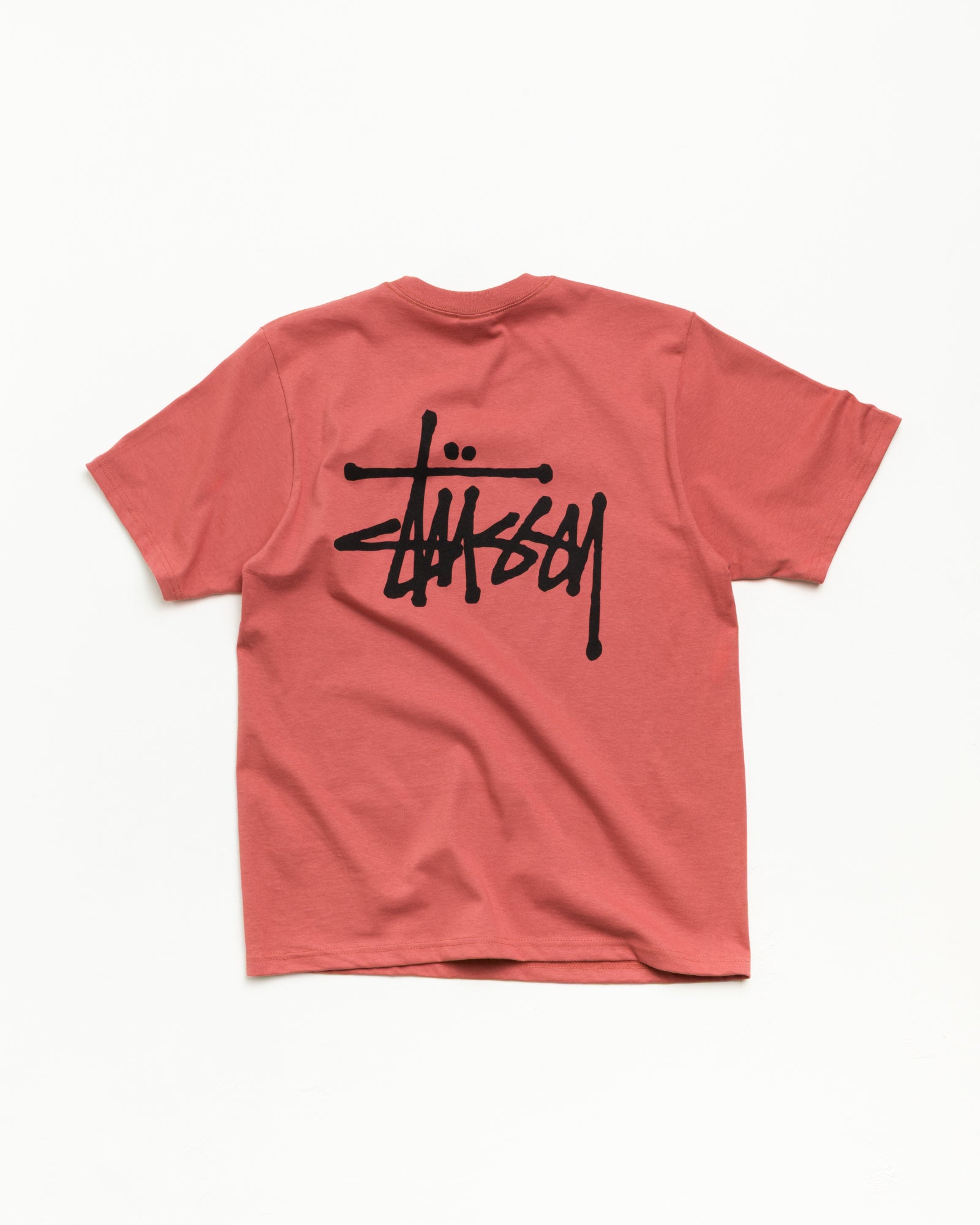 Basic Stüssy Tee unisex short sleeve in Clay, cotton jersey