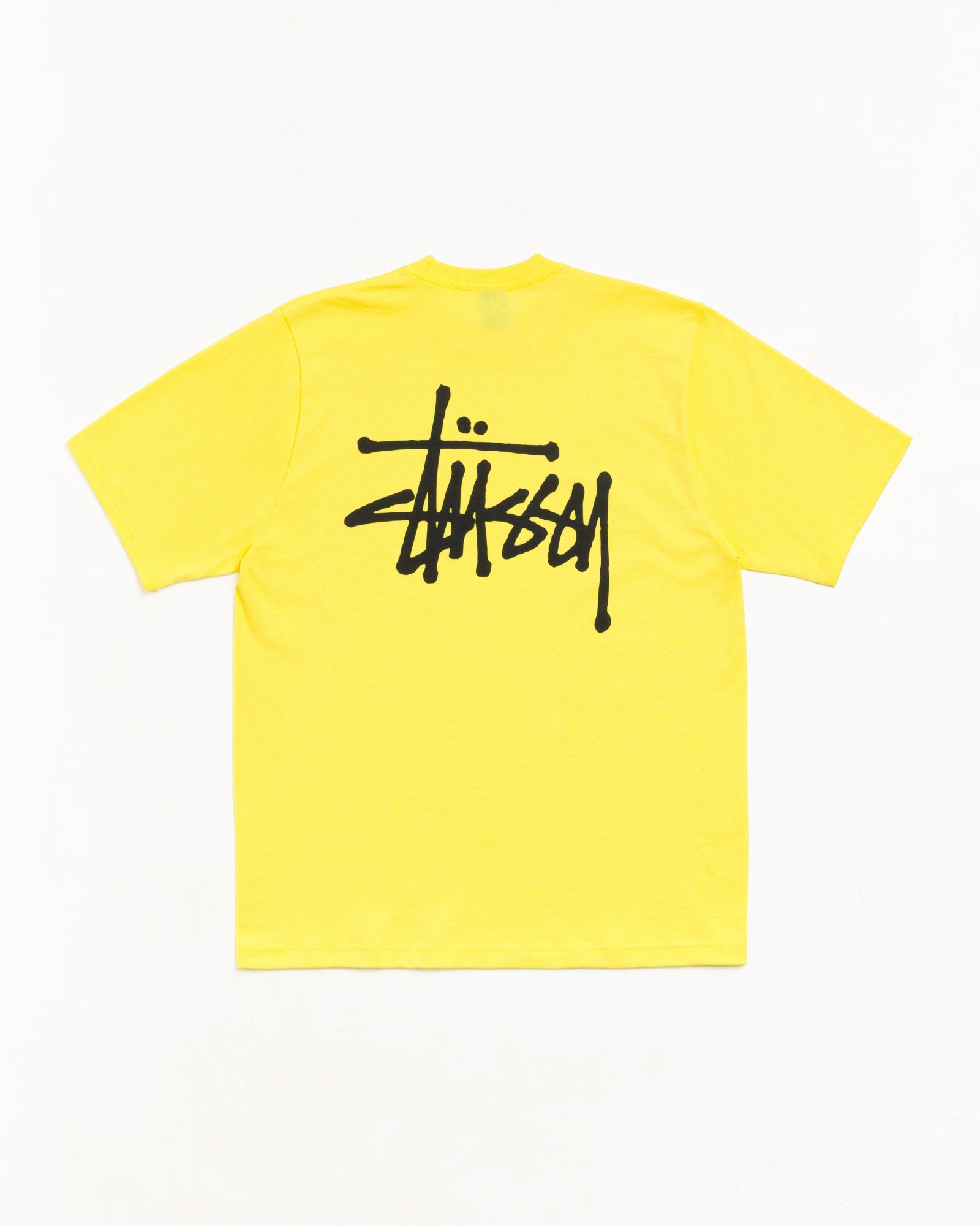 Basic Stussy Tee Unisex Short Sleeve In Lemon