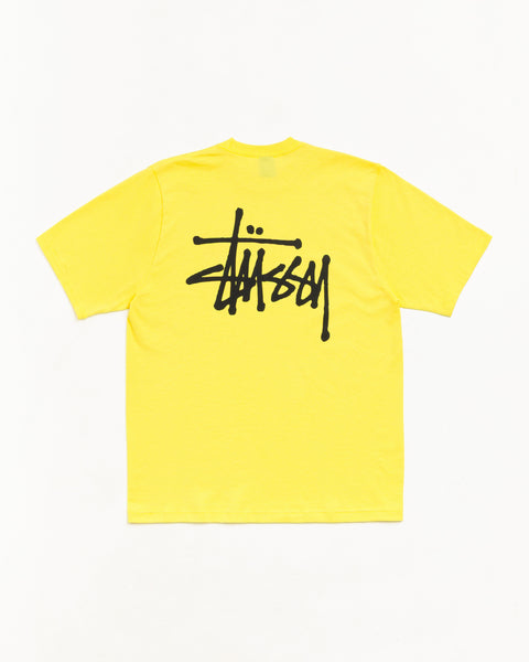Basic Stussy Tee Unisex Short Sleeve In Lemon