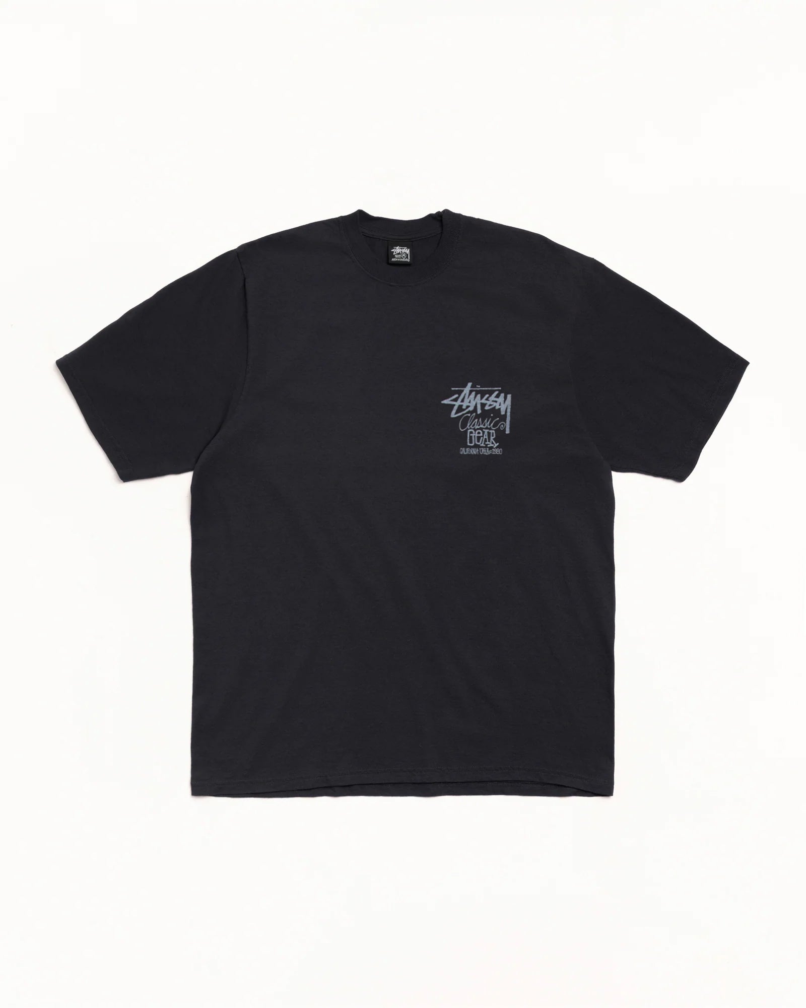 Classic Gear Tee Pigment Dyed – Faded Black/White | Tees | Stüssy