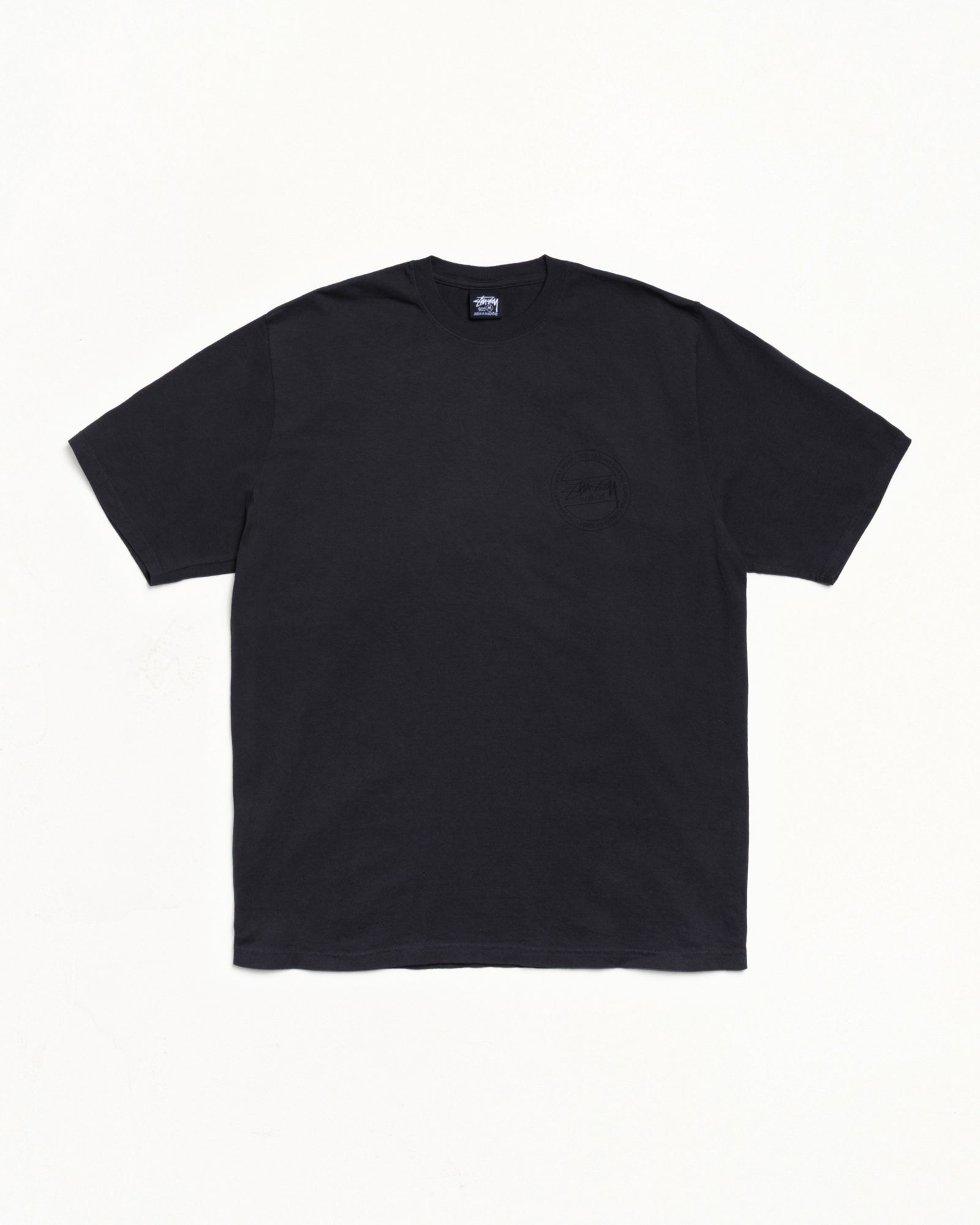Stussy Wear Pig. Dyed Tee Mens Short Sleeve In Faded Black