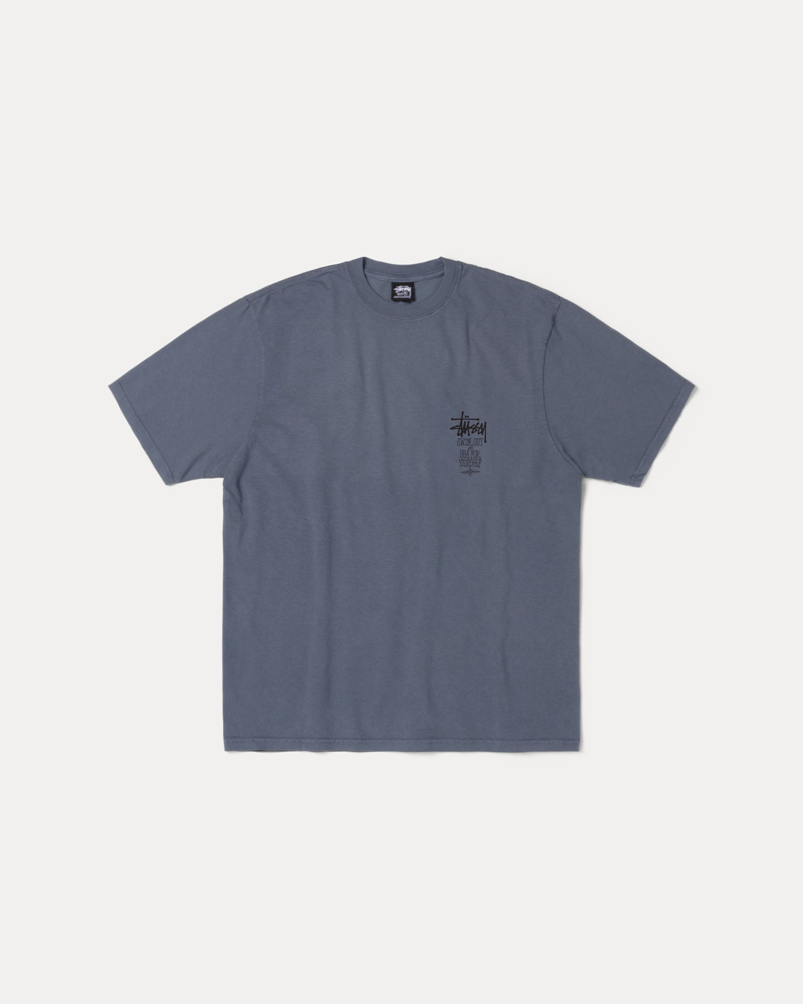 Swim Out Pig. Dyed Tee Mens Short Sleeve In Navy