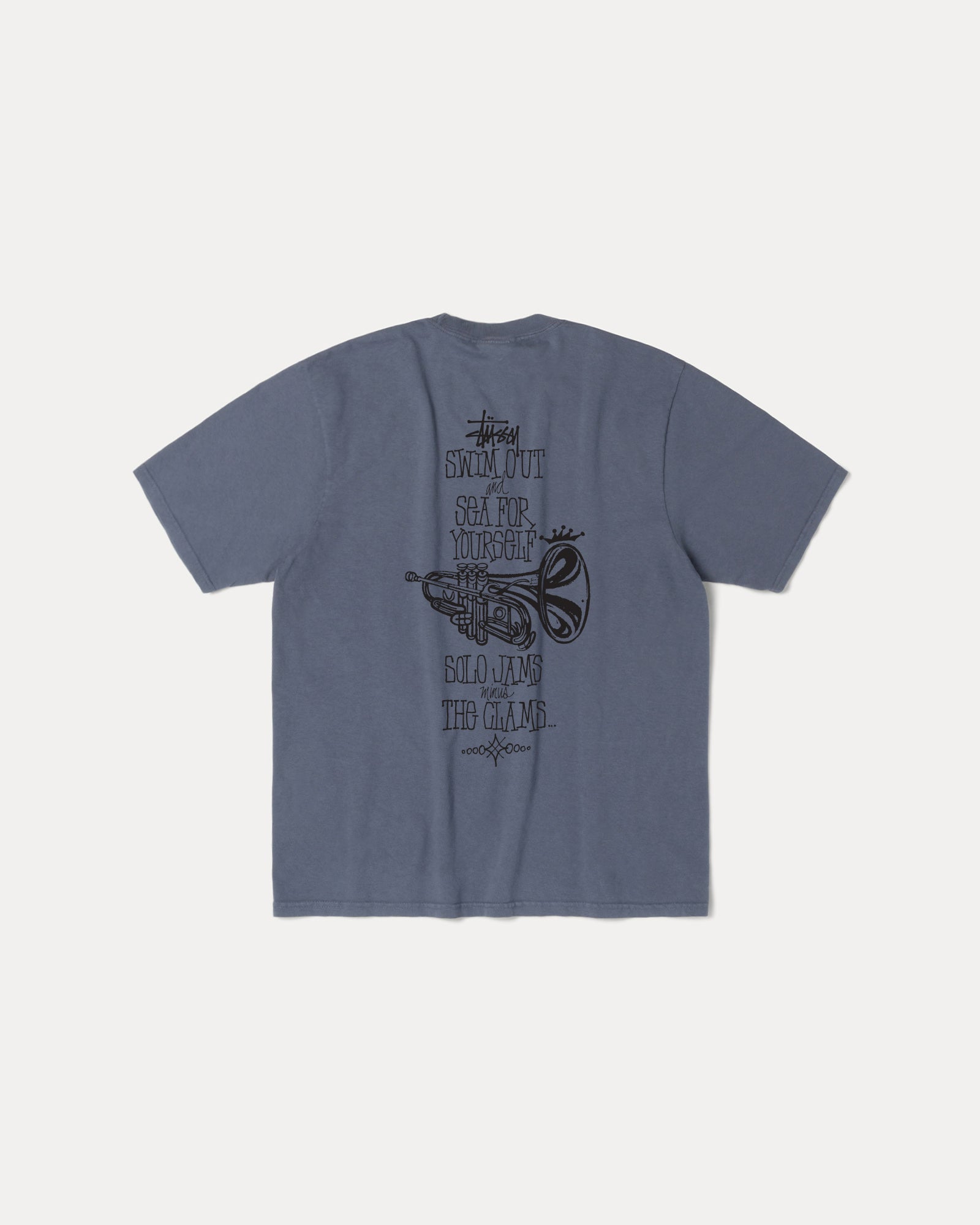 Swim Out Pig. Dyed Tee Mens Short Sleeve In Navy