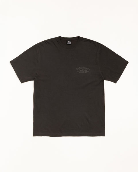 International Design Pig Dyed Mens Short Sleeve In Faded Black