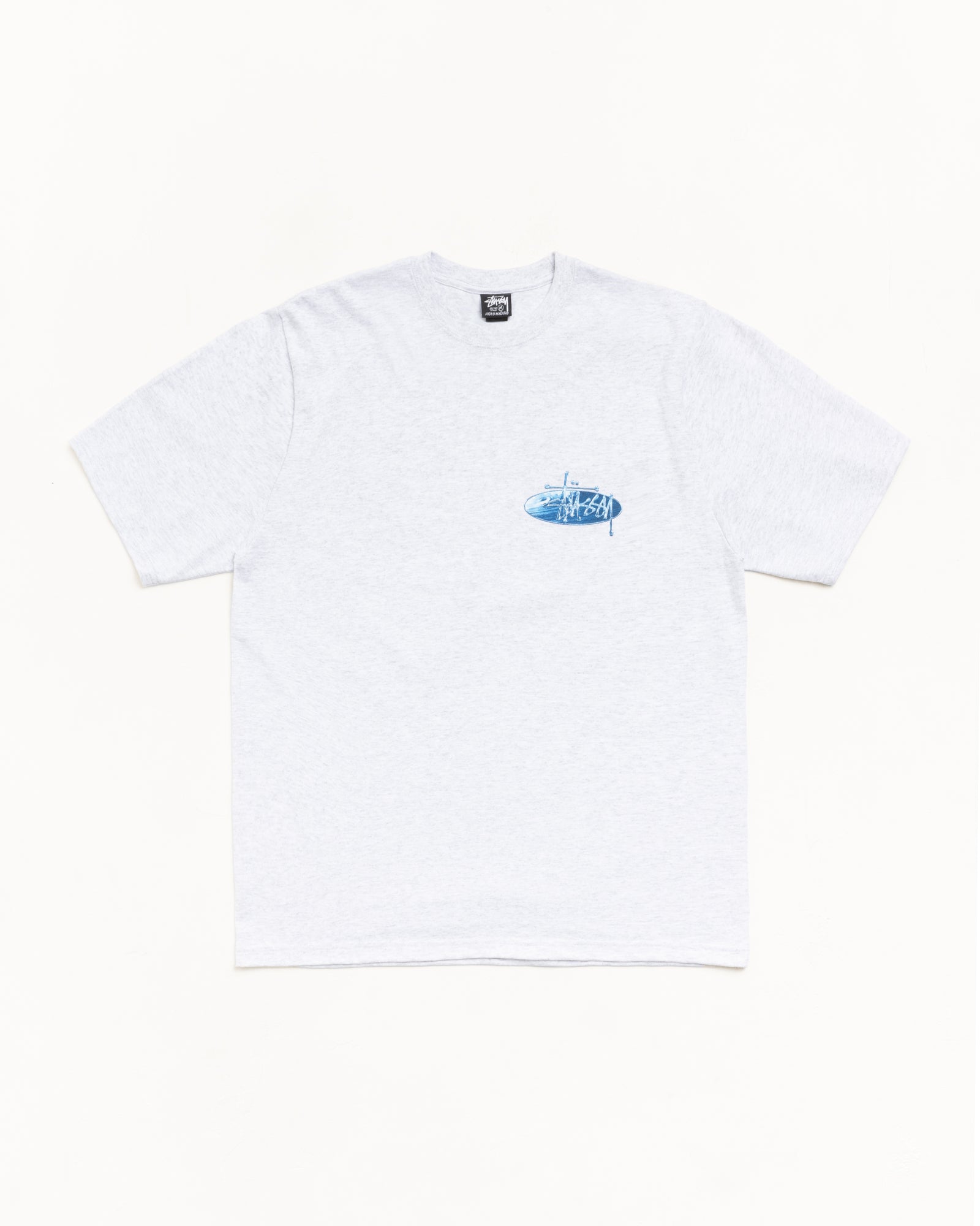 Wave Oval Tee Mens Short Sleeve In Ash