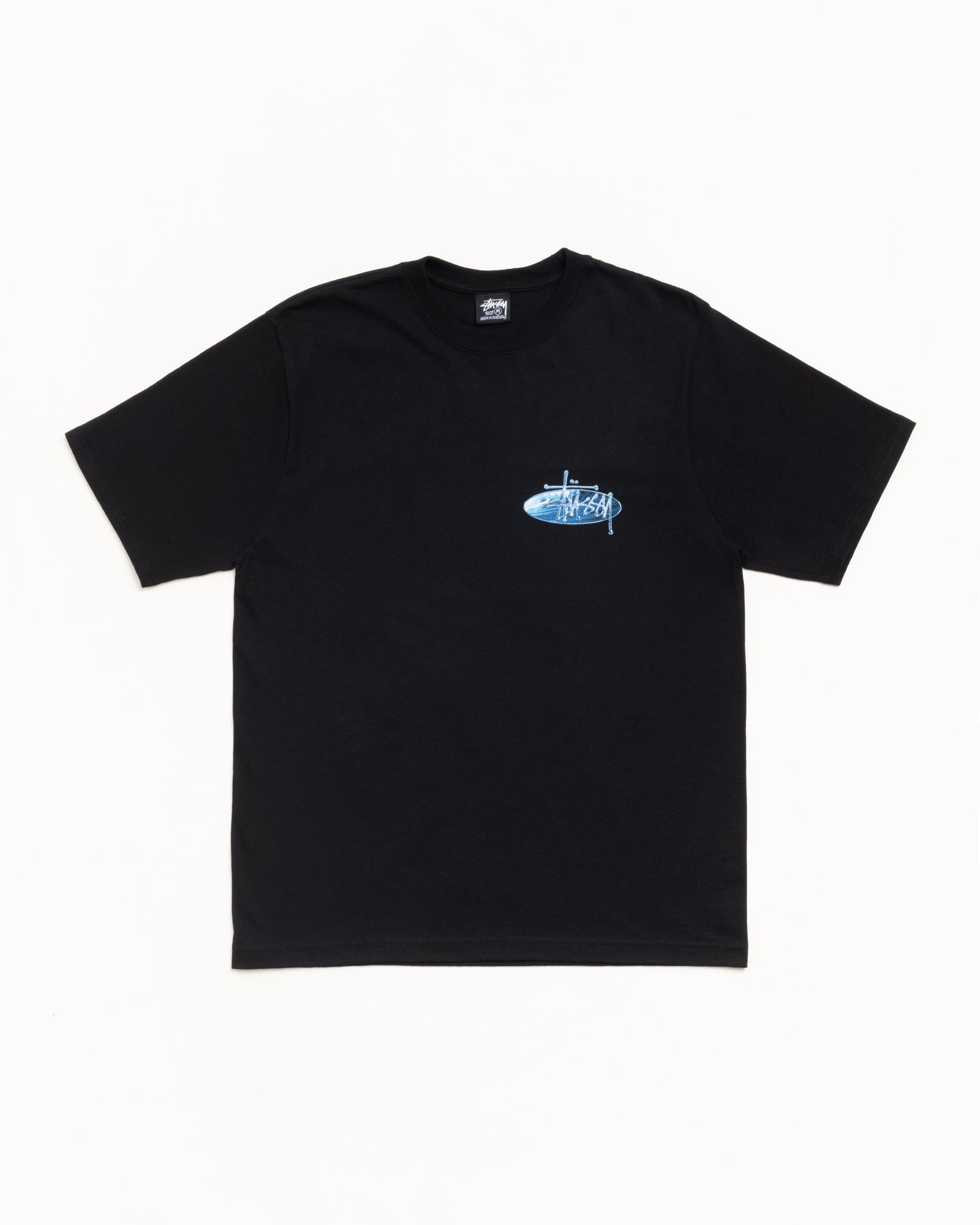 Wave Oval Tee Mens Short Sleeve In Black