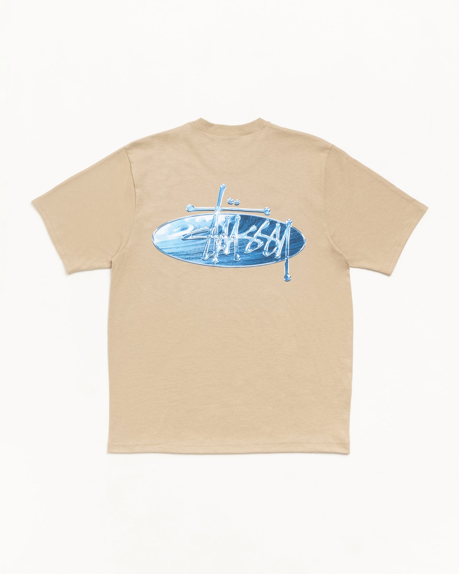 Wave Oval Tee – Khaki | Tees | Stüssy